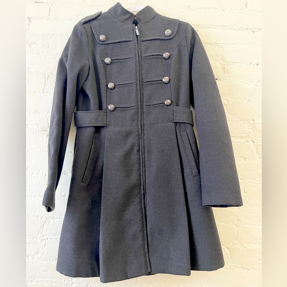 Gorgeous Honee Women's Gray Military Style Coat, Dress Coat, Beautiful ❤️💫